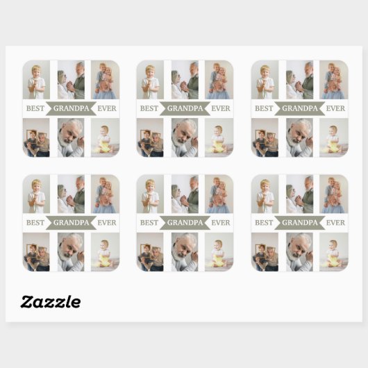 Best Grandpa Ever | Custom Photos Sticker (Vel)