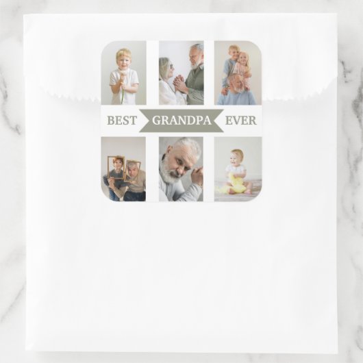 Best Grandpa Ever | Custom Photos Sticker (Tas)