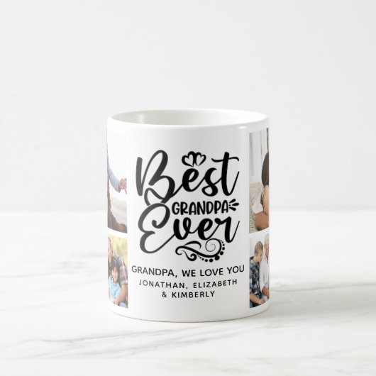 Best Grandpa Ever Cute Photo Collage for Grandpa Koffiemok (Center)