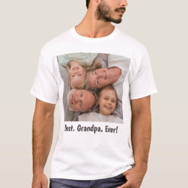 Best Grandpa Ever Family Photo T-Shirt