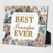 Best Grandpa Ever Father's Day Photo Frame Collage Fotoplaat (Zijkant)