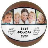 Best Grandpa Ever Foto gepersonaliseerd Basketbal (Voorkant)