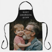 Best Grandpa Ever Full Photo Black Personalized Schort (Voorkant)