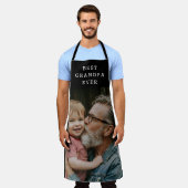 Best Grandpa Ever Full Photo Black Personalized Schort (Gedragen)