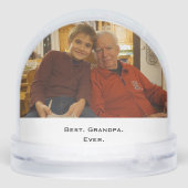 Best Grandpa Ever Fun Family Photo Typography Text Sneeuwbol (Achterkant)