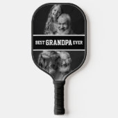 Best Grandpa Ever Grandfather Gift Photo Custom Pickleball Paddle (Voorkant)