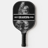 Best Grandpa Ever Grandfather Gift Photo Custom Pickleball Paddle (Achterkant)