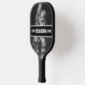 Best Grandpa Ever Grandfather Gift Photo Custom Pickleball Paddle (Links)