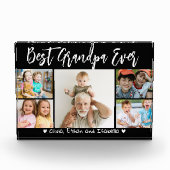 Best Grandpa Ever Grandkids  Black 5 Collage Fotoblokken (Voorkant)