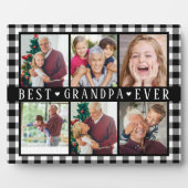 Best Grandpa Ever Hearts Photo Collage Keepsake  Fotoplaat (Voorkant)