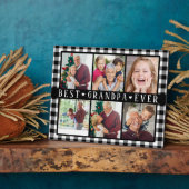 Best Grandpa Ever Hearts Photo Collage Keepsake  Fotoplaat (Zijkant)