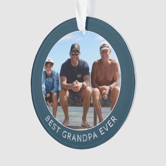 Best Grandpa Ever Keepomwille Photo Ornament (voorkant)