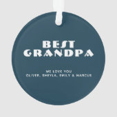 Best Grandpa Ever Keepomwille Photo Ornament (achterkant)
