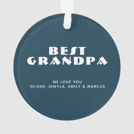 Best Grandpa Ever Keepomwille Photo Ornament (achterkant)