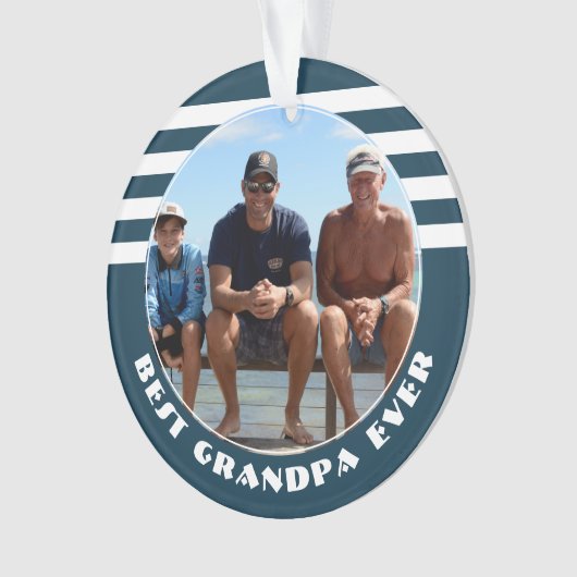 Best Grandpa Ever Keepomwille Photo Ornament (voorkant)