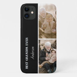 Best Grandpa Ever Modern 2Photo Collage  Case-Mate iPhone Case