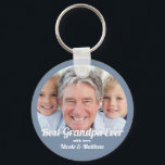 Best Grandpa Ever Modern Photo Keepomwille Sleutelhanger<br><div class="desc">Dit eenvoudige en moderne ontwerp is samengesteld uit serif typografie en voegt een douanefoto toe.</div>