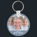 Best Grandpa Ever Modern Photo Keepomwille Sleutelhanger<br><div class="desc">Dit eenvoudige en moderne ontwerp is samengesteld uit serif typografie en voegt een douanefoto toe.</div>