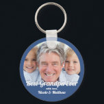 Best Grandpa Ever Modern Photo Keepomwille Sleutelhanger<br><div class="desc">Dit eenvoudige en moderne ontwerp is samengesteld uit serif typografie en voegt een douanefoto toe.</div>