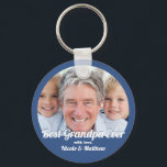 Best Grandpa Ever Modern Photo Keepomwille Sleutelhanger<br><div class="desc">Dit eenvoudige en moderne ontwerp is samengesteld uit serif typografie en voegt een douanefoto toe.</div>