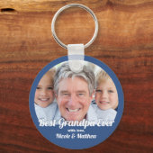 Best Grandpa Ever Modern Photo Keepomwille Sleutelhanger (Voorkant)
