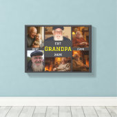 Best Grandpa Ever  – Personalized Photos Canvas Afdruk (Insitu (Houten vloer))
