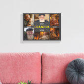 Best Grandpa Ever  – Personalized Photos Canvas Afdruk (Insitu (Woonkamer))