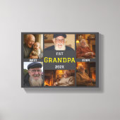 Best Grandpa Ever  – Personalized Photos Canvas Afdruk (Voorkant)