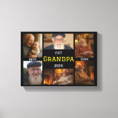 Best Grandpa Ever  – Personalized Photos Canvas Afdruk (Voorkant)