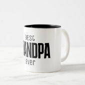 Best Grandpa Ever Personalized Script Tweekleurige Koffiemok (Voorkant rechts)