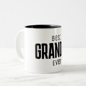 Best Grandpa Ever Personalized Script Tweekleurige Koffiemok (Voorkant links)