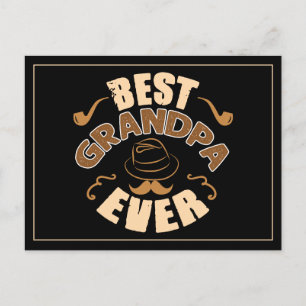 Best Grandpa Ever - Pet en Pipe Illustratie Briefkaart