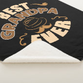 Best Grandpa Ever - Pet en Pipe Illustratie Sherpa Deken (3/4)