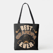 Best Grandpa Ever - Pet en Pipe Illustratie Tote Bag (Achterkant)