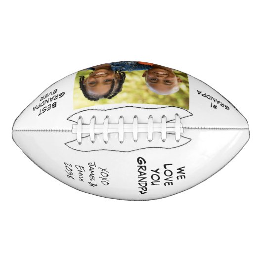 Best Grandpa Ever Photo American Football (Voorkant)