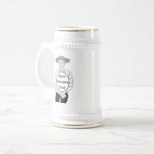 Best Grandpa Ever Photo Bierpul (Voorkant links)