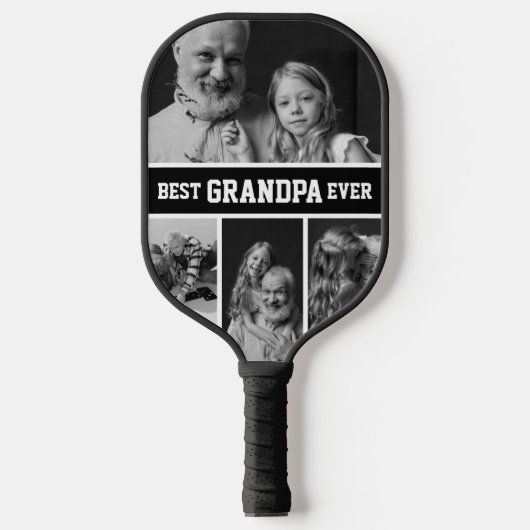 Best Grandpa Ever Photo Birthday Gift Pickleball Paddle (Voorkant)