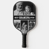 Best Grandpa Ever Photo Birthday Gift Pickleball Paddle (Achterkant)