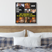 Best Grandpa Ever Photo Collage and Custom Text Canvas Afdruk (Insitu (Slaapkamer))