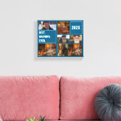Best Grandpa Ever Photo Collage and Custom Text Canvas Afdruk (Insitu (Woonkamer))