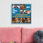 Best Grandpa Ever Photo Collage and Custom Text Canvas Afdruk (Insitu (Woonkamer))