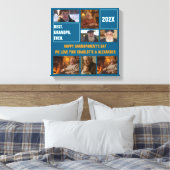 Best Grandpa Ever Photo Collage and Custom Text Canvas Afdruk (Insitu (Slaapkamer))