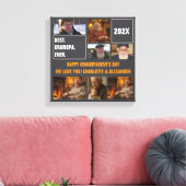 Best Grandpa Ever Photo Collage and Custom Text Canvas Afdruk (Insitu (Woonkamer))