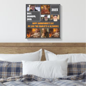 Best Grandpa Ever Photo Collage and Custom Text Canvas Afdruk (Insitu (Slaapkamer))