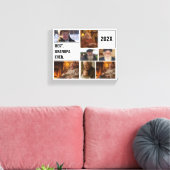 Best Grandpa Ever Photo Collage and Custom Text Canvas Afdruk (Insitu (Woonkamer))