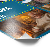 Best Grandpa Ever Photo Collage and Custom Text Foto Afdruk (Hoek)