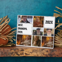 Best Grandpa Ever Photo Collage and Custom Text Fotoplaat