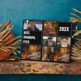 Best Grandpa Ever Photo Collage and Custom Text Fotoplaat