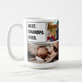 Best Grandpa Ever Photo Collage and Custom Text Koffiemok