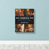 Best Grandpa Ever Photo Collage Canvas Afdruk (Insitu (Houten vloer))